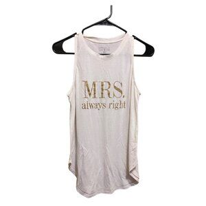 Women's White 'MRS. always right' Graphic Tank Top